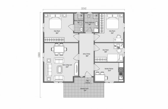 100 m2 Modulair huis