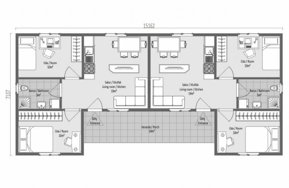 102 m2 Modulair huis