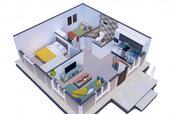 45 m2 Modulair huis