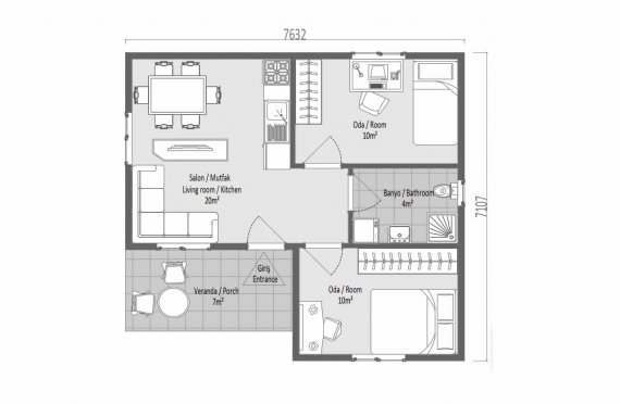 51 m2 Modulair huis