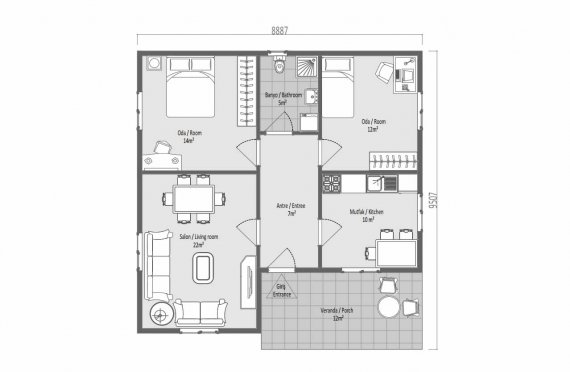 82 m2 Modulair huis