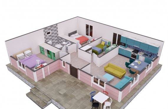 87 m2 Modulair huis