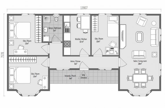 97 m2 Modulair huis