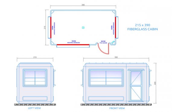 215 X 390 Cabine