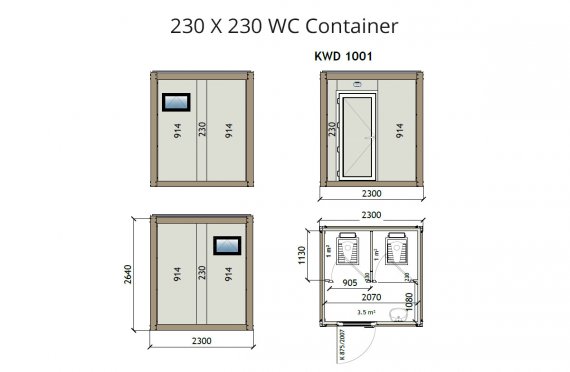 KW2 230X230 WC Container