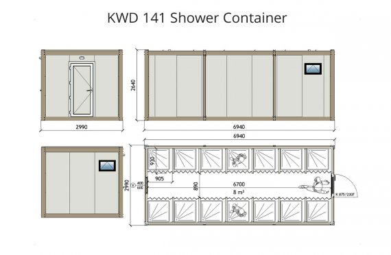 KWD 141 Douche Container