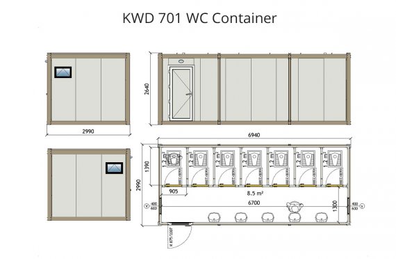 KWD 701 WC Container