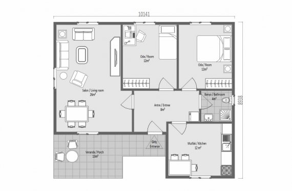 87 m2 Modulair huis